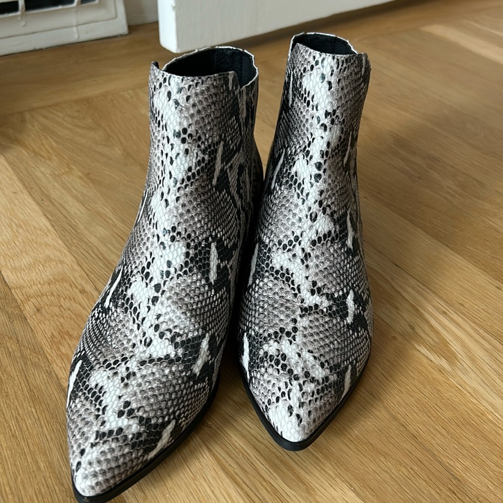 Halogen Python Printed Leather Boot - image 1
